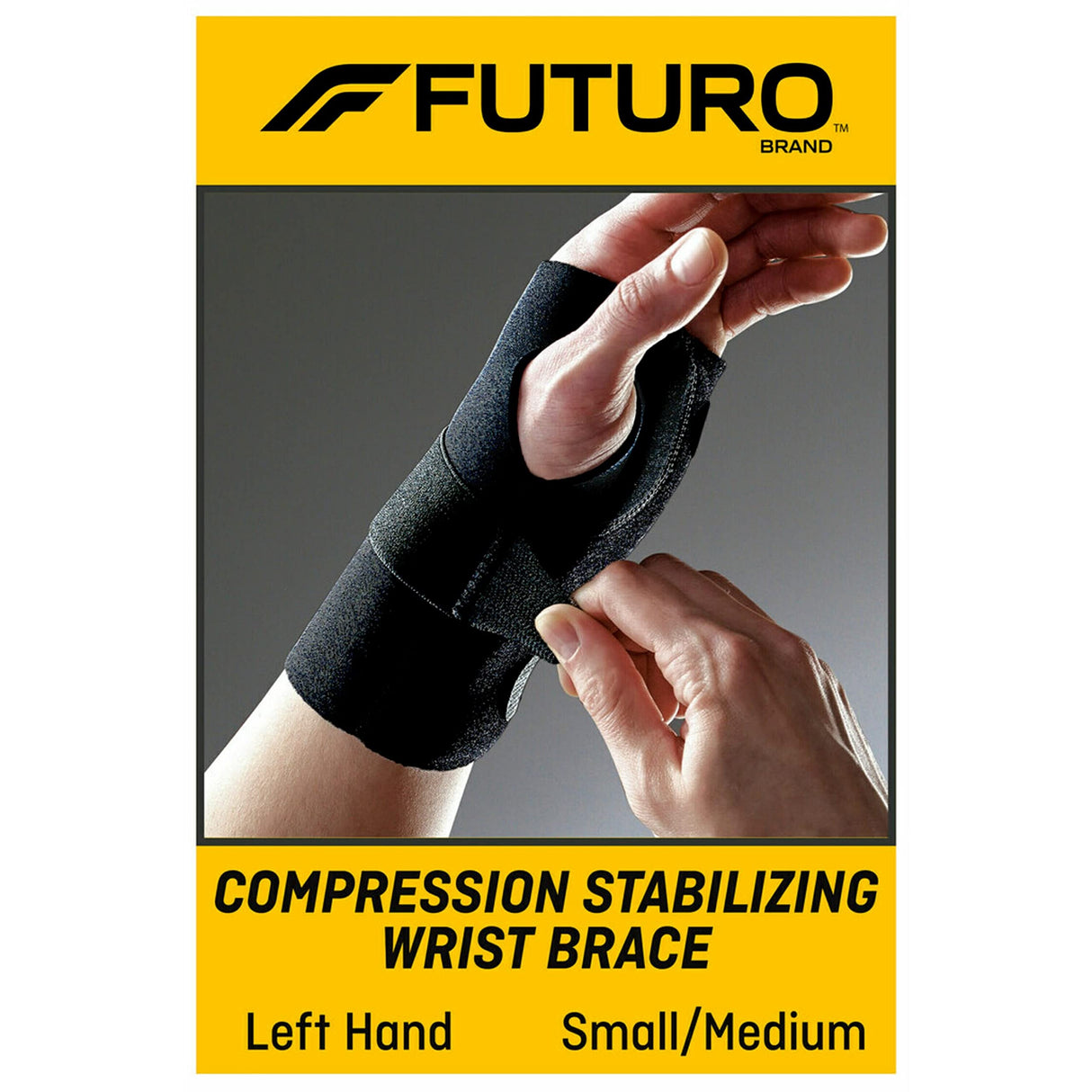 FUTURO Compression Stabilizing Wrist Brace, Left Hand, S/M