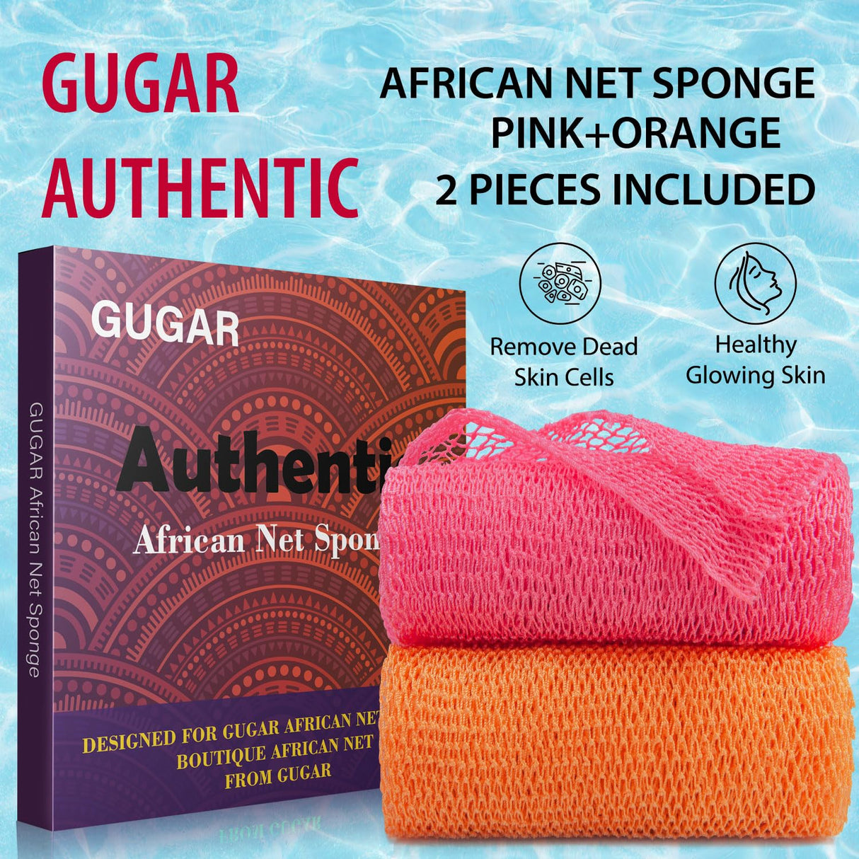 African Net Sponge Authentic African Exfoliating Net Real African Bath Sponge Body Scrub Net Long Rag Net Shower Scrubber