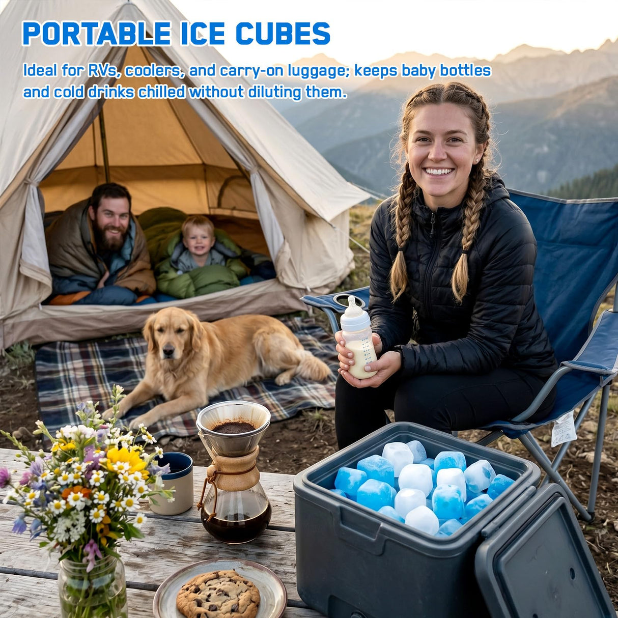 400 Pack Reusable Ice Cubes BPA-Free Plastic, Non-Diluting for Drinks