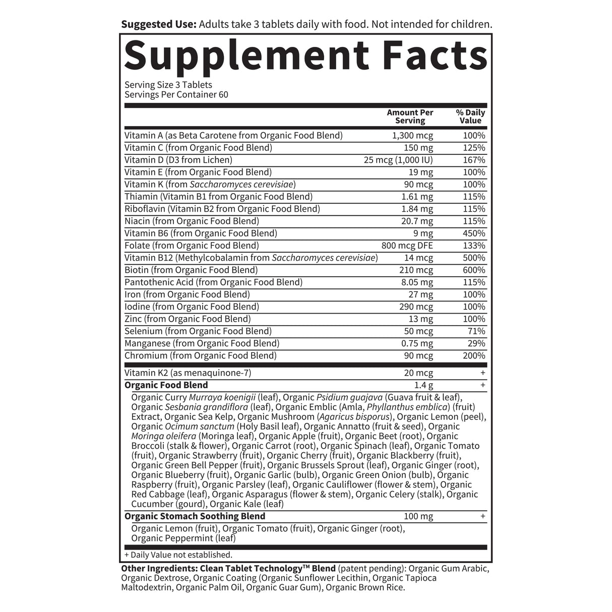 Garden of Life Organics Prenatal Vegan Whole Food Multivitamin Tablets, Folate not Folic Acid & Stomach Soothing Blend for Women, Peppermint, 180 Count