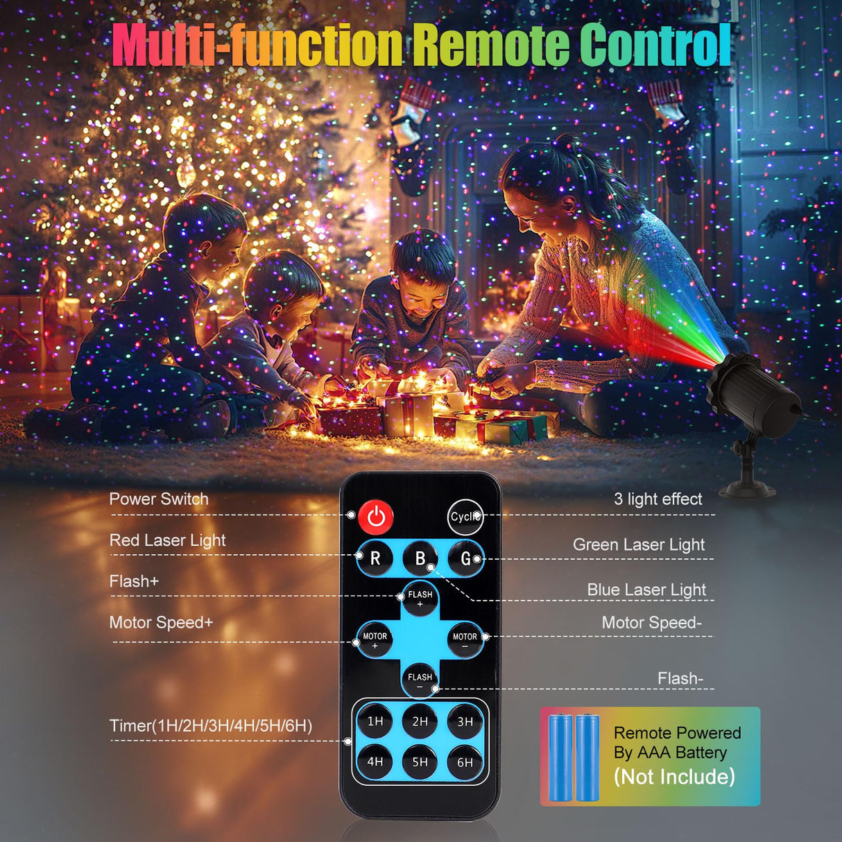 Waterproof Firefly Laser Projector Lights Outdoor,12 Effect Moving RGB Lights Show Laser Projection with RF Remote and Timer for Wedding Halloween Christmas Holiday Party Patio Garden Landscape Decor