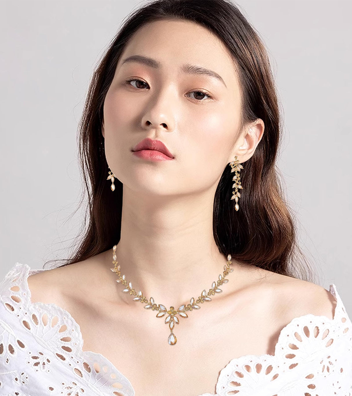 CSY Elegant Bridal Jewelry Sets Wedding Prom Homecoming Gown Accessories