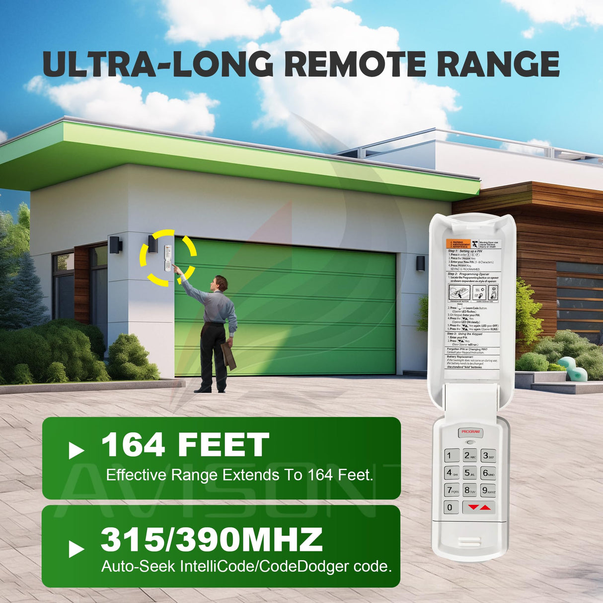 GK-R Wireless Keypad, Compatible with šØšš Genie Intellicode Garage Door Openerć5 Year Warrantyć