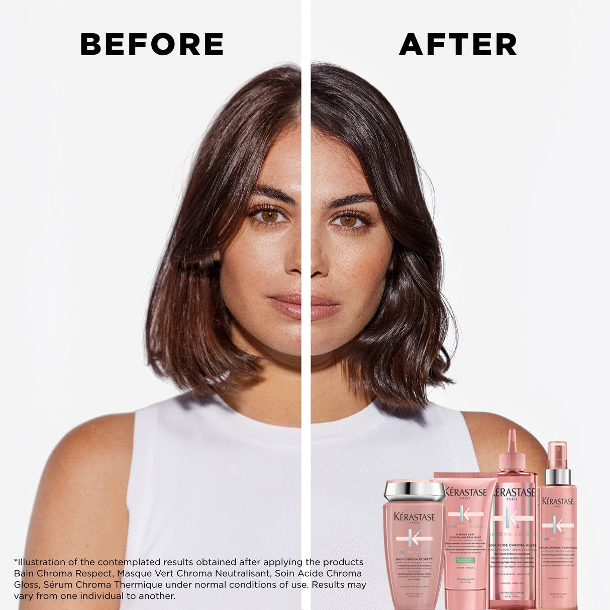 KÉRASTASE Chroma Absolute Chroma Hair Gloss, High Shine Treatment for Damaged Color-Treated Hair, Strengthens and Adds Shine, Lightweight formula with Lactic Acid, Soin Acide, 7.1 Fl Oz