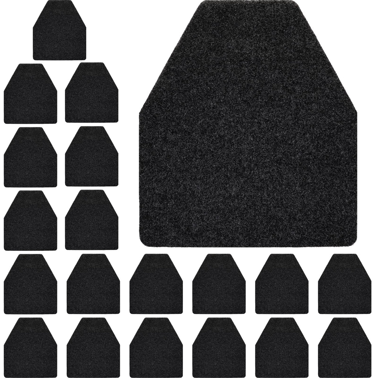 Nuanchu 20 Pack Urinal Mats for Men, Non-Slip Urinal Floor Mats for Commercial Use, Highly Absorbent, Bathroom Floor Pads for Men's Restroom (Black)