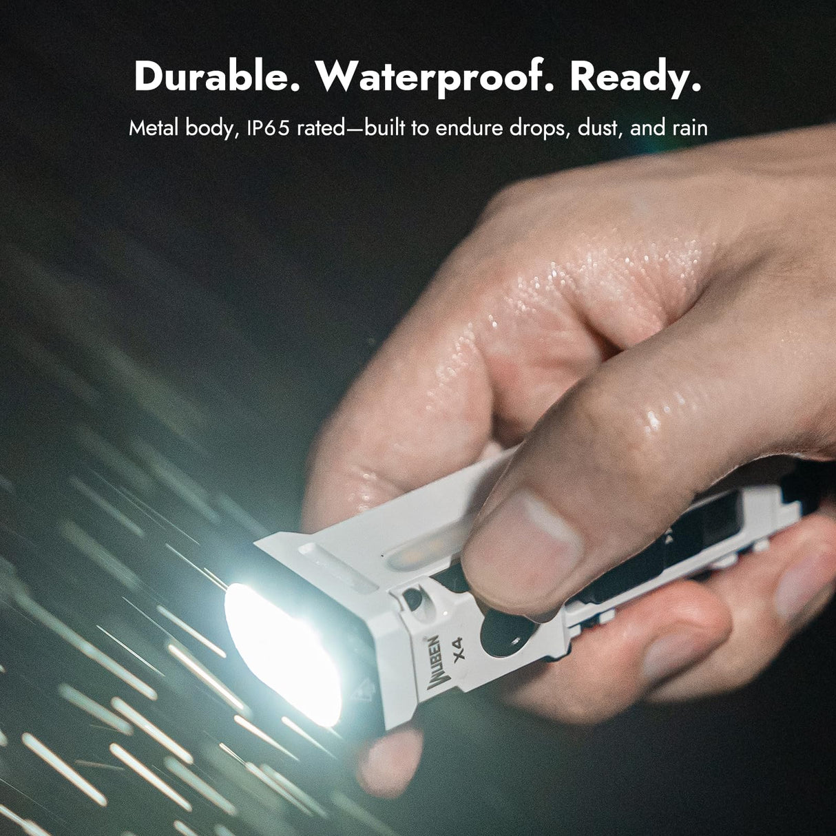WUBEN X4 EDC Rechargeable Flashlight with RGB Light, LED Flashlight 1500 High Lumens with Tactical Switch and Magnetic, IP65 Portable Pocket USB C, Mini Flash Light for Travel, Camping, Work
