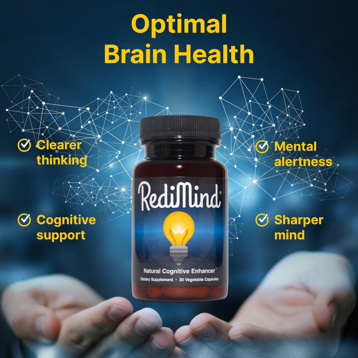 RediMind - Natural Cognitive Enhancement Supplement Capsule - Non-GMO, Vegan, Gluten-Free