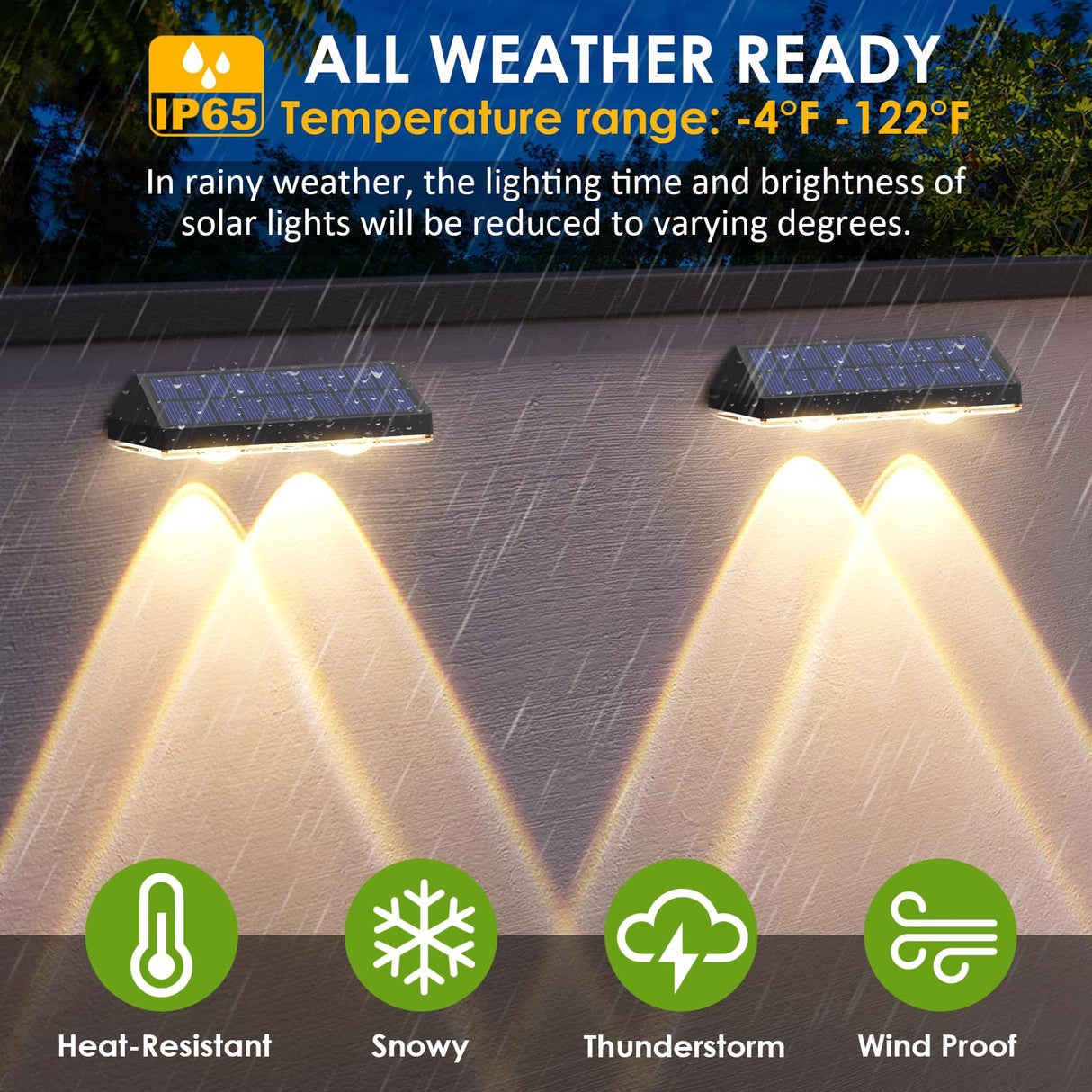 Solar Fence Lights Outdoor - 2700/4000/6000K 3 Mode, 8 Pack Solar Fence Lights Outdoor Waterproof LED, Fence Light Solar Powered for Outside, Backyard, Railing, Step, Patio,Wall and Home Improvement