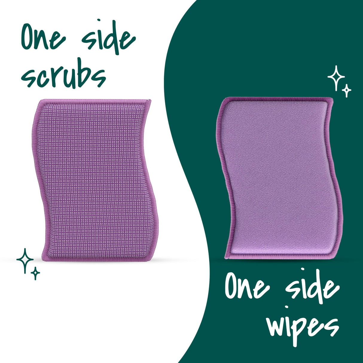 Scotch-Brite Clean & Rinse Non-Scratch Scrub Sponges – Dual-Sided Scrubber with Cloth Side for Wiping, Rinses Clean – 8 Sponges (4 Packs of 2) for Dishes, Countertops, Appliances & More