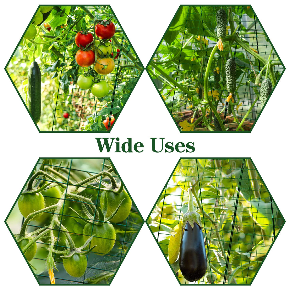 Kyrieval 48" Hx 18" L Cucumber Trellis for Garden A Frame Plant Support for Raised Bed, Outdoor Indoor Plant Garden Trellis for Climbing Plants