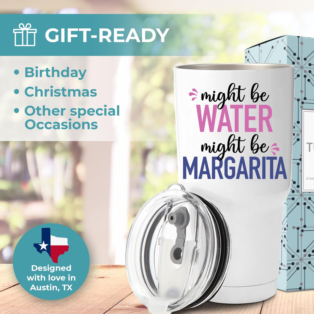 Funny Might Be Margarita Tumbler 30oz, Margarita Gifts for Margarita Lovers, Margarita Birthday Gift For Women, Margarita Cup Gift, Margarita Themed Gifts for Margarita Drinkers, Christmas, Gift-Ready