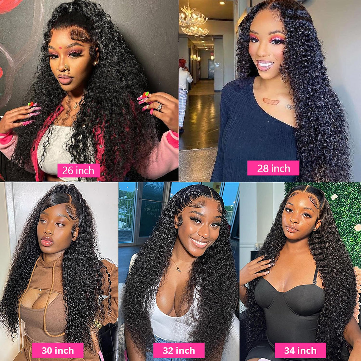 Lemoda 13x6 Full Lace Frontal Wig Human Hair 28 inch 200% Density 12A Virgin 13x6 Deep Wave Frontal Wigs Human Hair HD Transparent Lace Wig Deep Wave Lace Front Wig Human Hair Water Wave Wigs