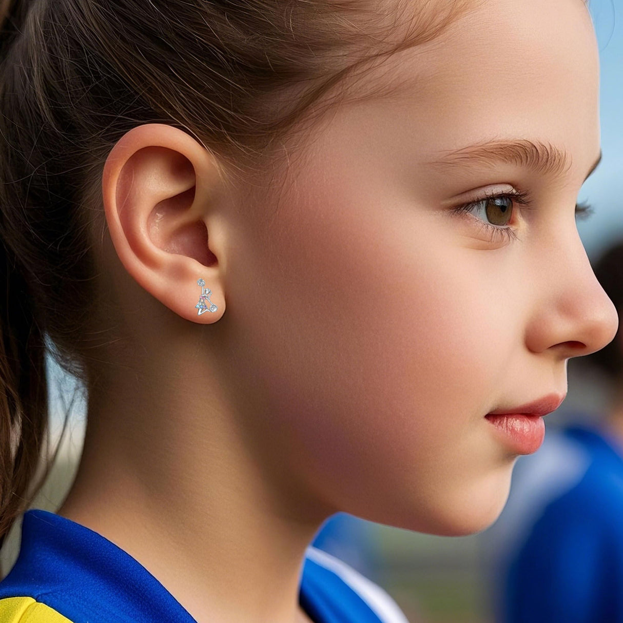Girls's Cheerleader Earrings Stud Gifts,Sport Cheerleader Jewelry Cheer Accessories Birthday Gifts for Cheerleading Lovers