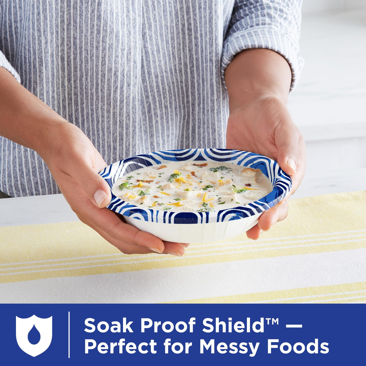 Dixie Ultra, Large Paper Bowls, 20 Oz, 26 Count (Pack of 6), Microwave Safe, Compostable, Disposable Bowls Great For Breakfast, Lunch, And Dinner Meals