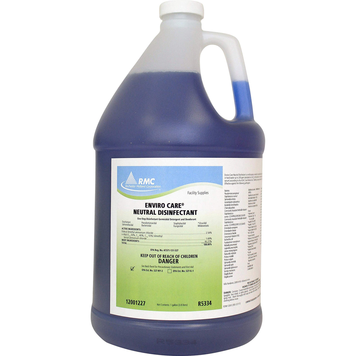 RMC Enviro Care Neutral Disinfectant Concentrate, 1:64 Formula, pH Neutral, 1 gallon