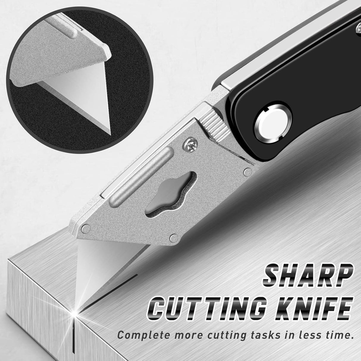 JETMORE 12 Pack Box Cutter, Folding Utility Knife with Spare 30 Pcs Blades, Sharp Box Cutters for Cardboard, Package, Carpet, Crafts, Navajas Para Trabajo, Razor Knife, Folding Knives, Box Opener