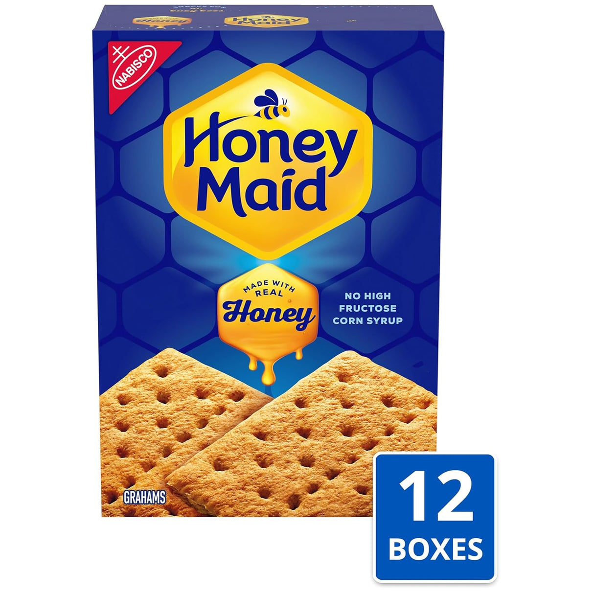 HONEY MAID Graham Crackers, Lunch Snacks, Bulk Snacks, 12 - 14.4oz Boxes
