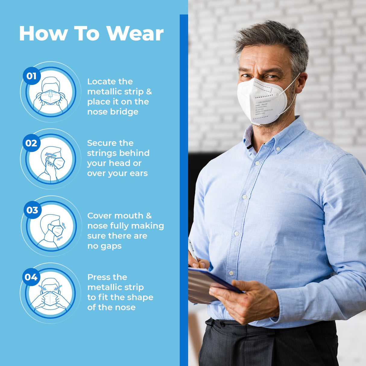 50 Pack White KN95 Face Masks for Adults and Kids - Kn95 Facemask Disposable - 5 Layer Breathable Face Mask for Dust Protection - Comfortable Elastic Ear Loop - Men & Women Every Day Non Medical Use