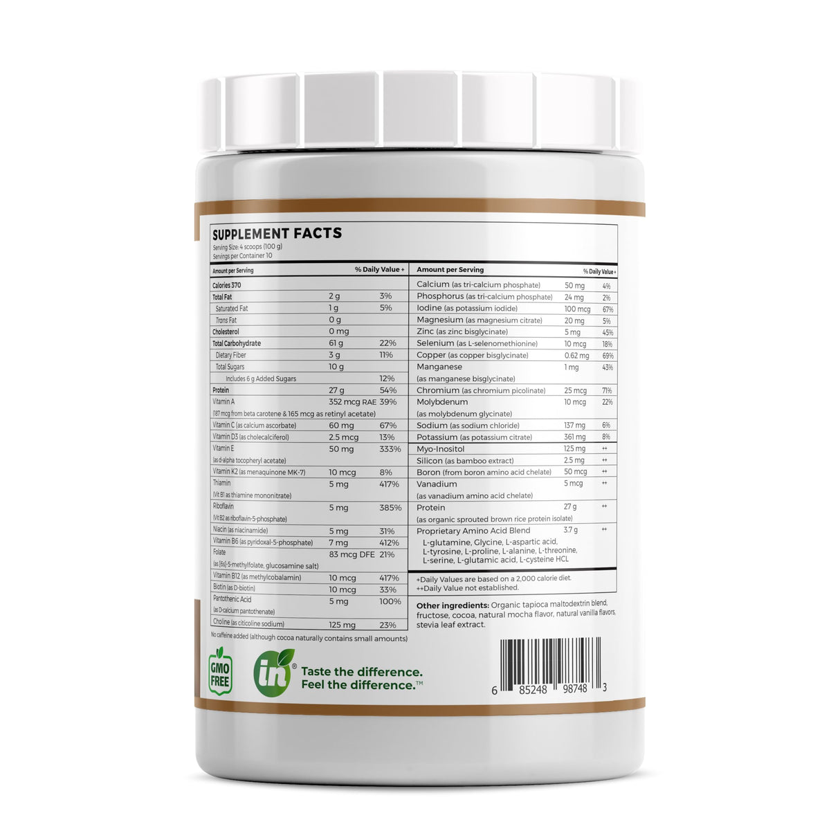 Absorb Plus Vegan Elemental Shake – Nutrient-Rich Powder Nutritional Support, Natural Ingredients, Non-GMO, Gluten-Free, Organic Sprouted Rice Protein (2.2 Pound, Mocha Latte)