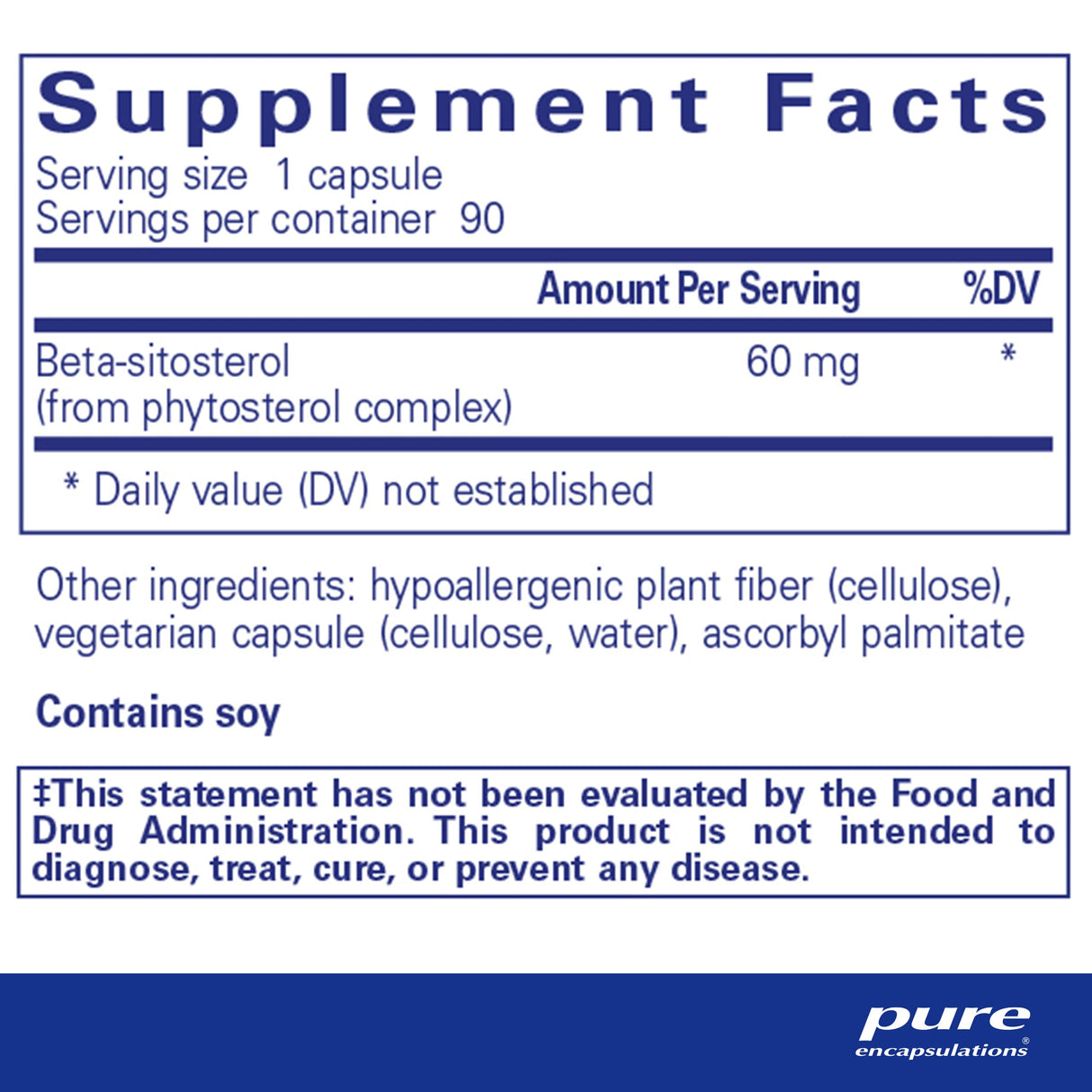 Pure Encapsulations Beta-Sitosterol | Supplement for Urinary Flow and Health* | 90 Capsules
