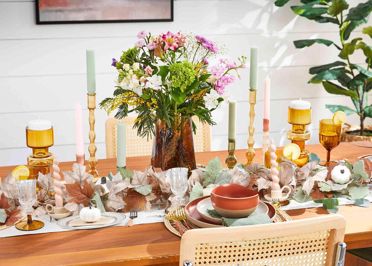 DearHouse 2 Pack Fall Maple Leaf Hanging Vine Garland Artificial Autumn Foliage Thanksgiving Decor for Home Wedding Fireplace Party Christmas (White&Green)