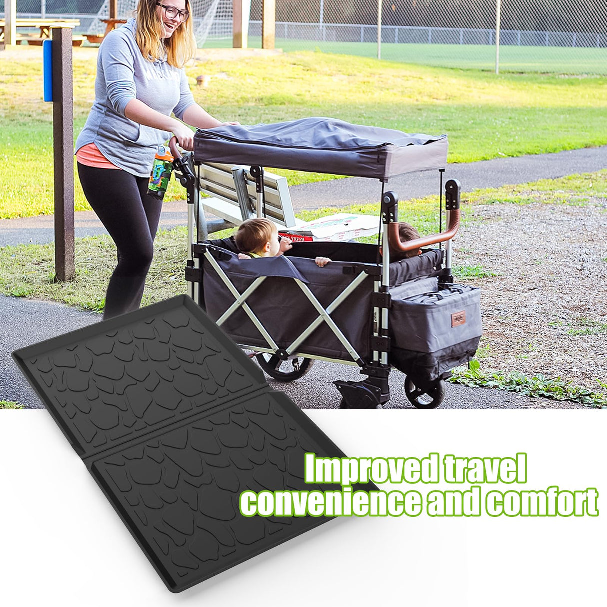 Vodolo Silicone Mat for Wonderfold Wagon W4,Luxe Accessories for Wonderfold Stroller to Protect Wagon from Sand, Dirt, and Water,Easy Clean