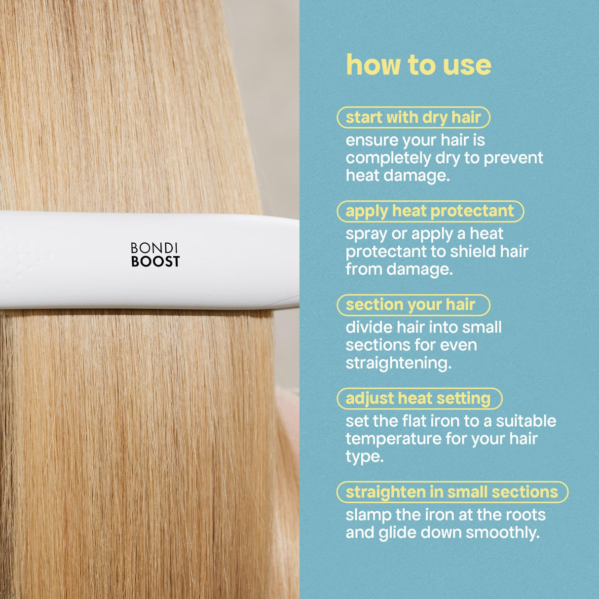 BondiBoost Aloe Plated Flat Iron 1" US