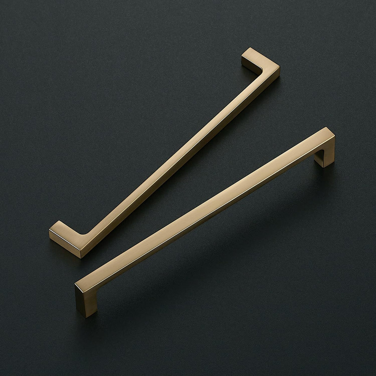 Ravinte 5 Pack Solid 7-1/2 Inch Square Cabinet Handles - Champagne Bronze Pulls for Drawers and Kitchen Cabinets - Hardware Handles