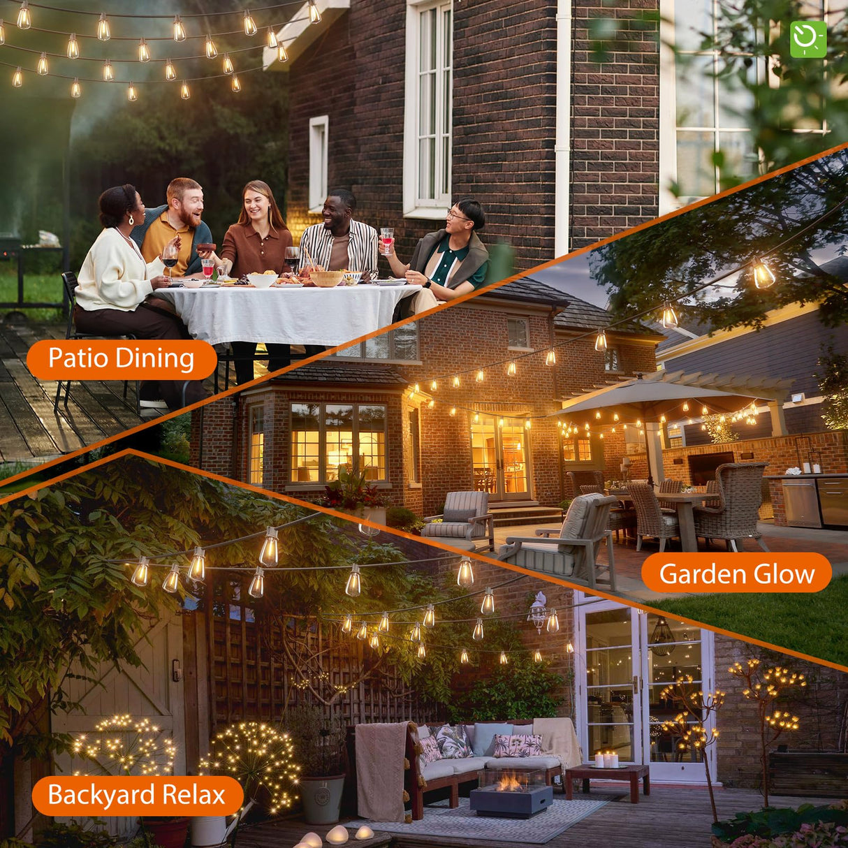 KYY 54FT Solar String Lights Outdoor Waterproof with USB Charging & Remote, Dimmable & Timable, Solar Powered Patio Lights with LED Shatterproof Bulbs for Deck Backyard Porch Garden Camping