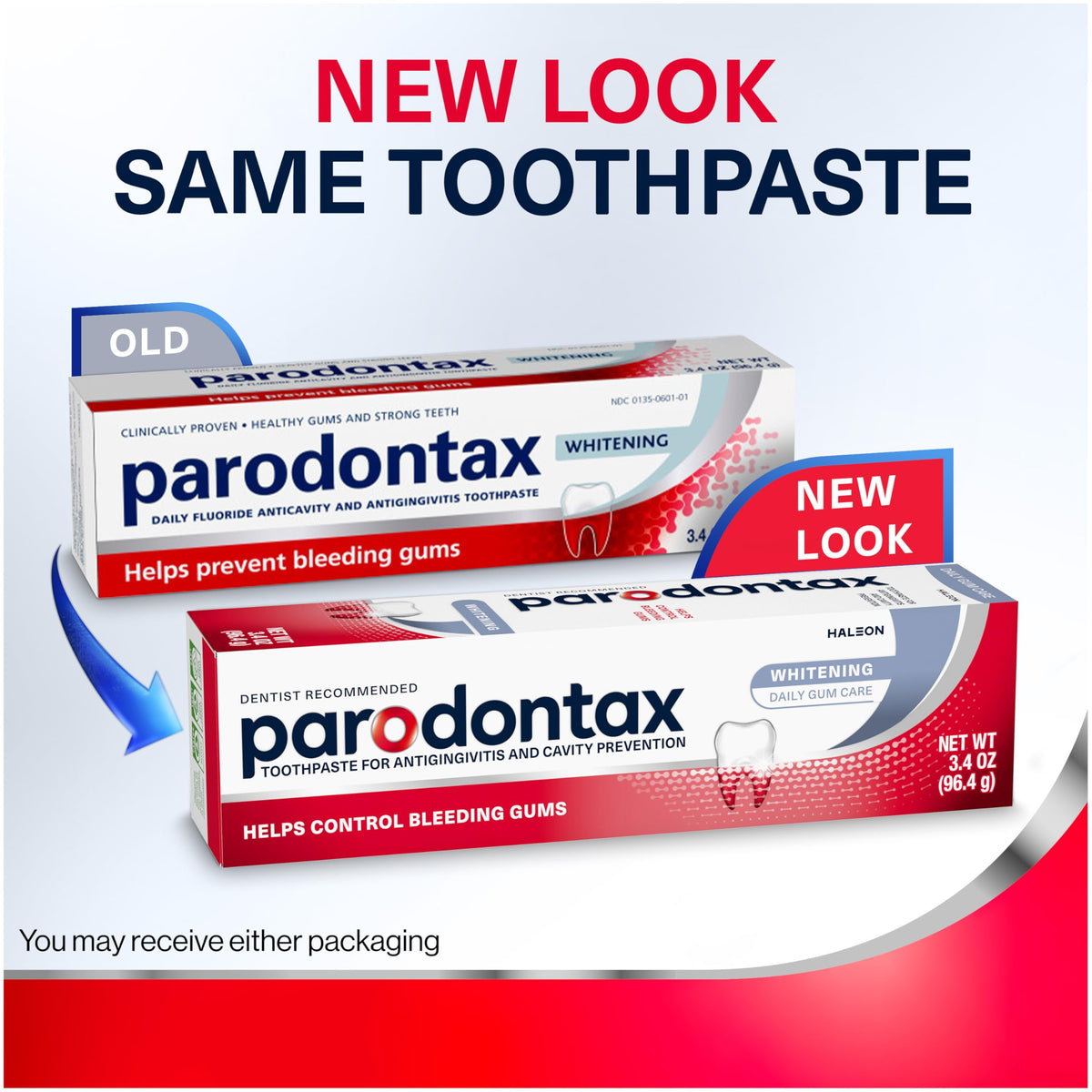 Parodontax Teeth Whitening Toothpaste, To Help Bleeding Gums, 3.4 Oz x 3