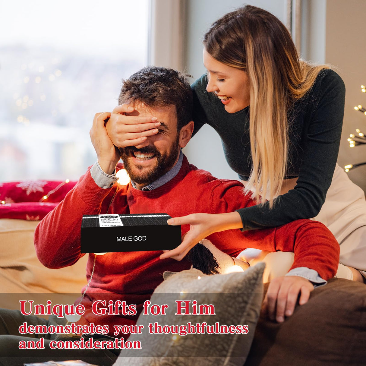 MALE GOD Beard Growth Kit, Beard Kit W/Beard Growth Oil (2 Bottles), Beard Balm, Beard Comb, Massager for Spot/Patchy Beard, Christmas Gifts for Men Him Boyfriend Husband