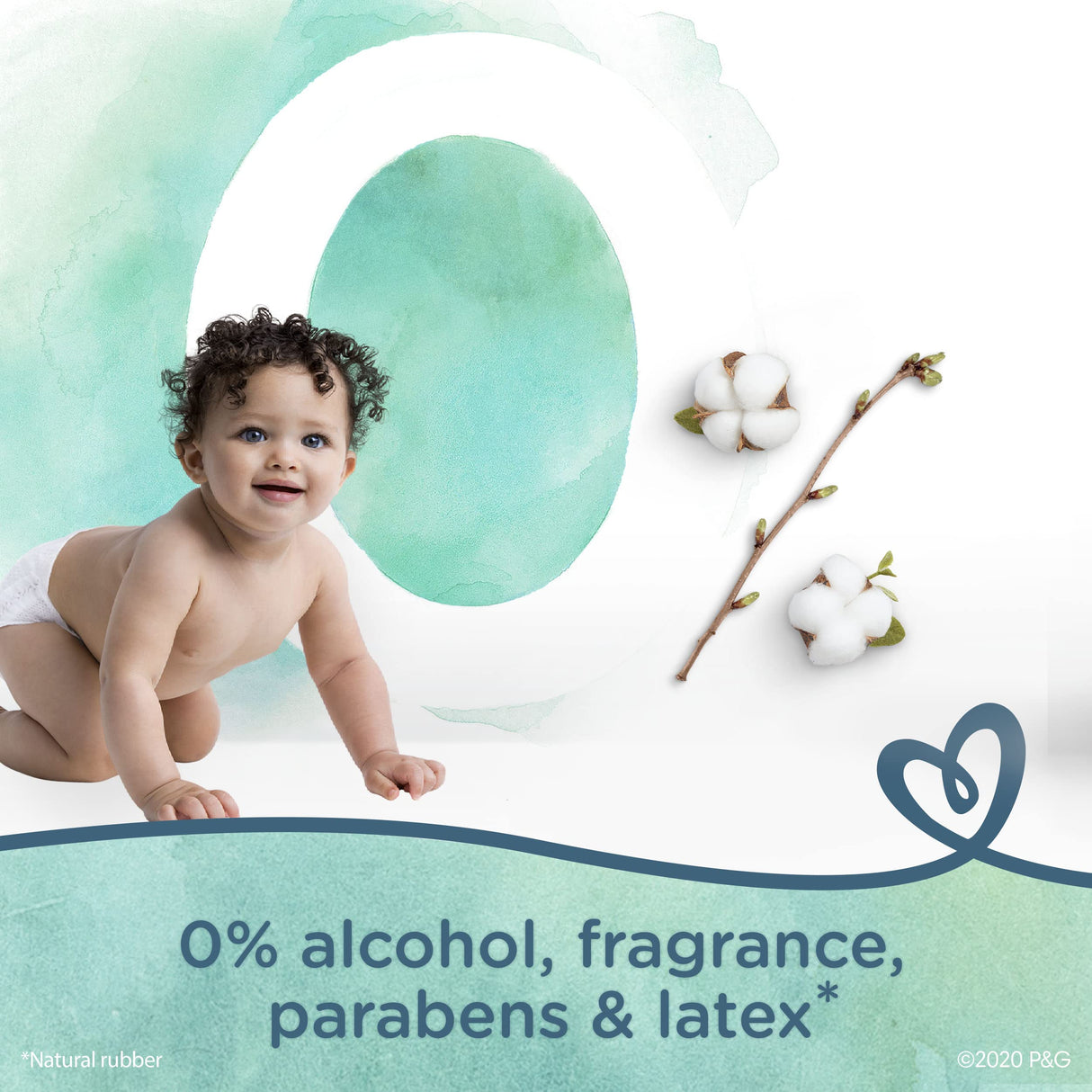 Pampers Baby Wipes Aqua Pure, 99% water-based wipes, Hypoallergenic and Unscented Infant Wipe, 448 Total (8 Flip-Top Packs)