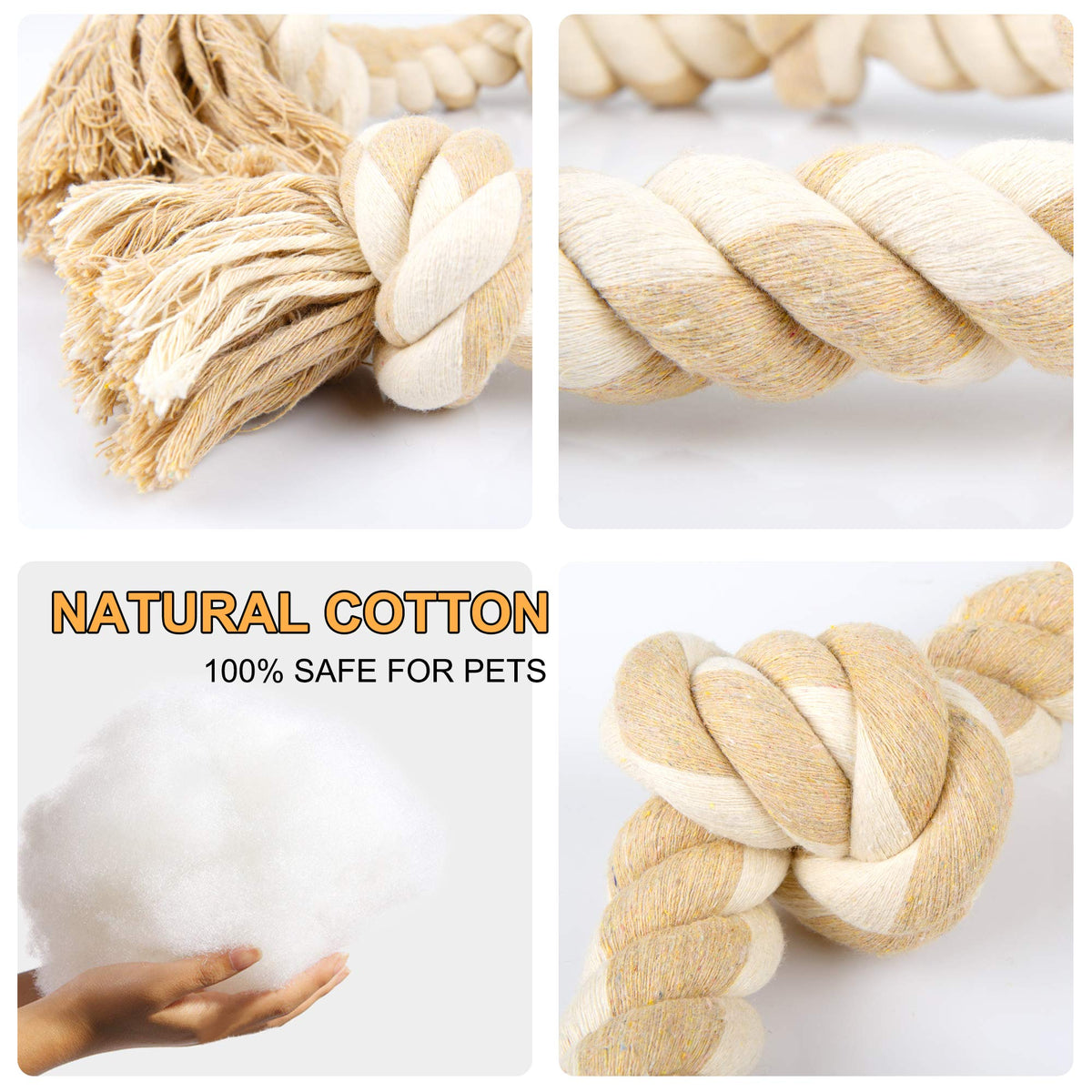 Fida Dog Rope Toys for Aggressive Chewers, Chew Toys for Large Medium Dogs