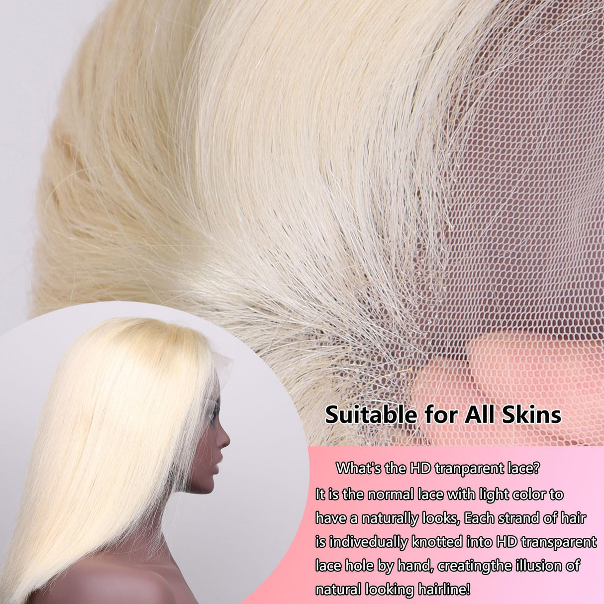 613 Blonde Bob Wig Human Hair 12 Inch 13x4 Blonde Bob Lace Front Wigs Human Hair Pre Plucked 613 Colored 180% Density Straight HD Lace Frontal Short Bob Wigs for Women Glueless Bob Wig with Baby Hair