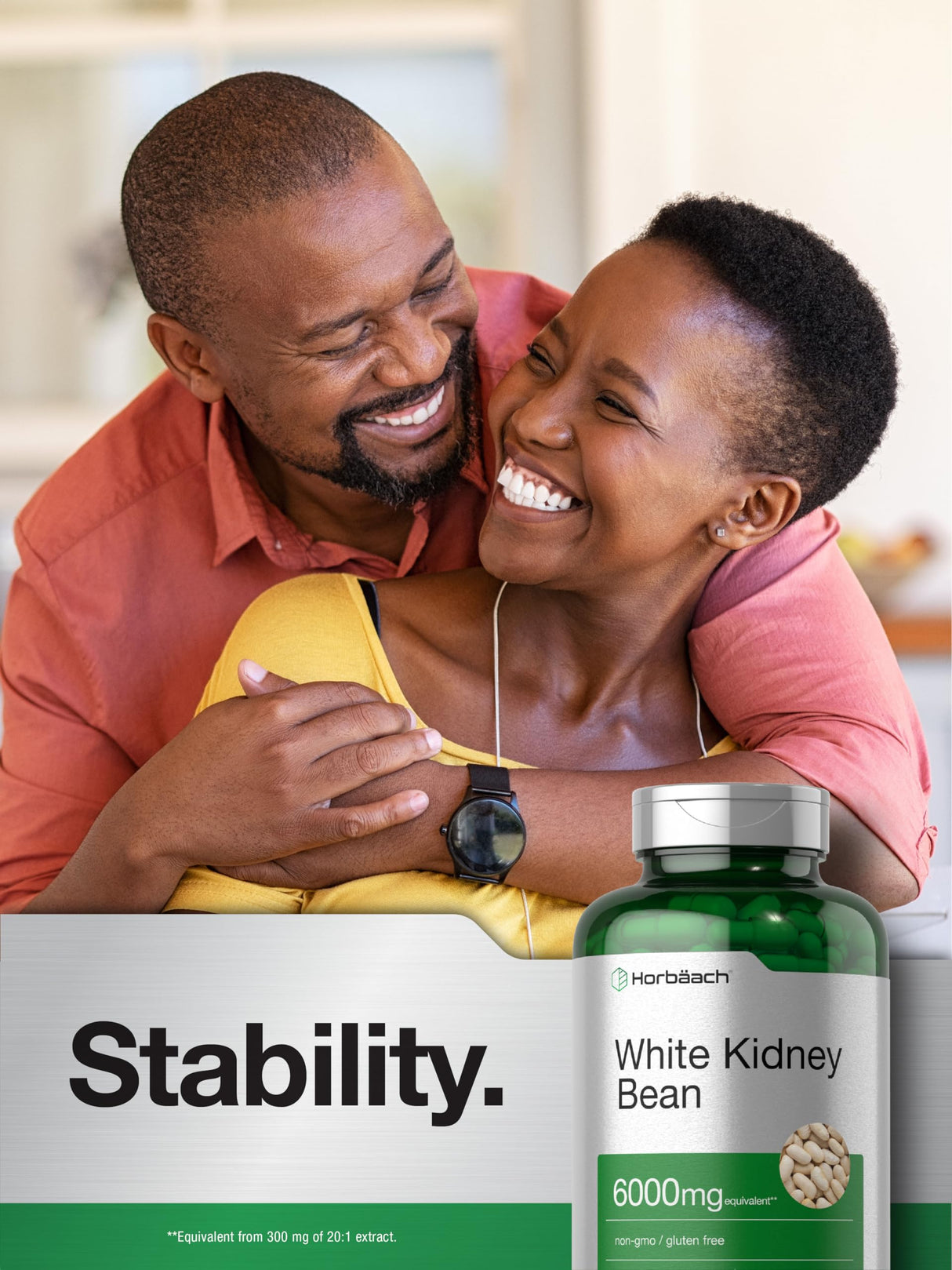 Horbäach White Kidney Bean Extract Capsules | 6000mg | 400 Count | Non-GMO & Gluten Free