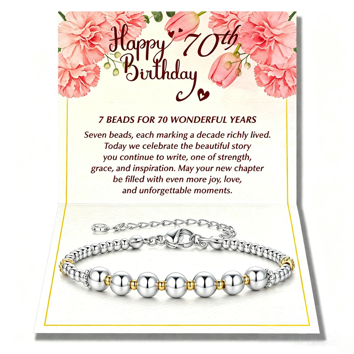 IEFLIFE 70th Birthday Gifts for Women - 70th Birthday Bracelets for Women