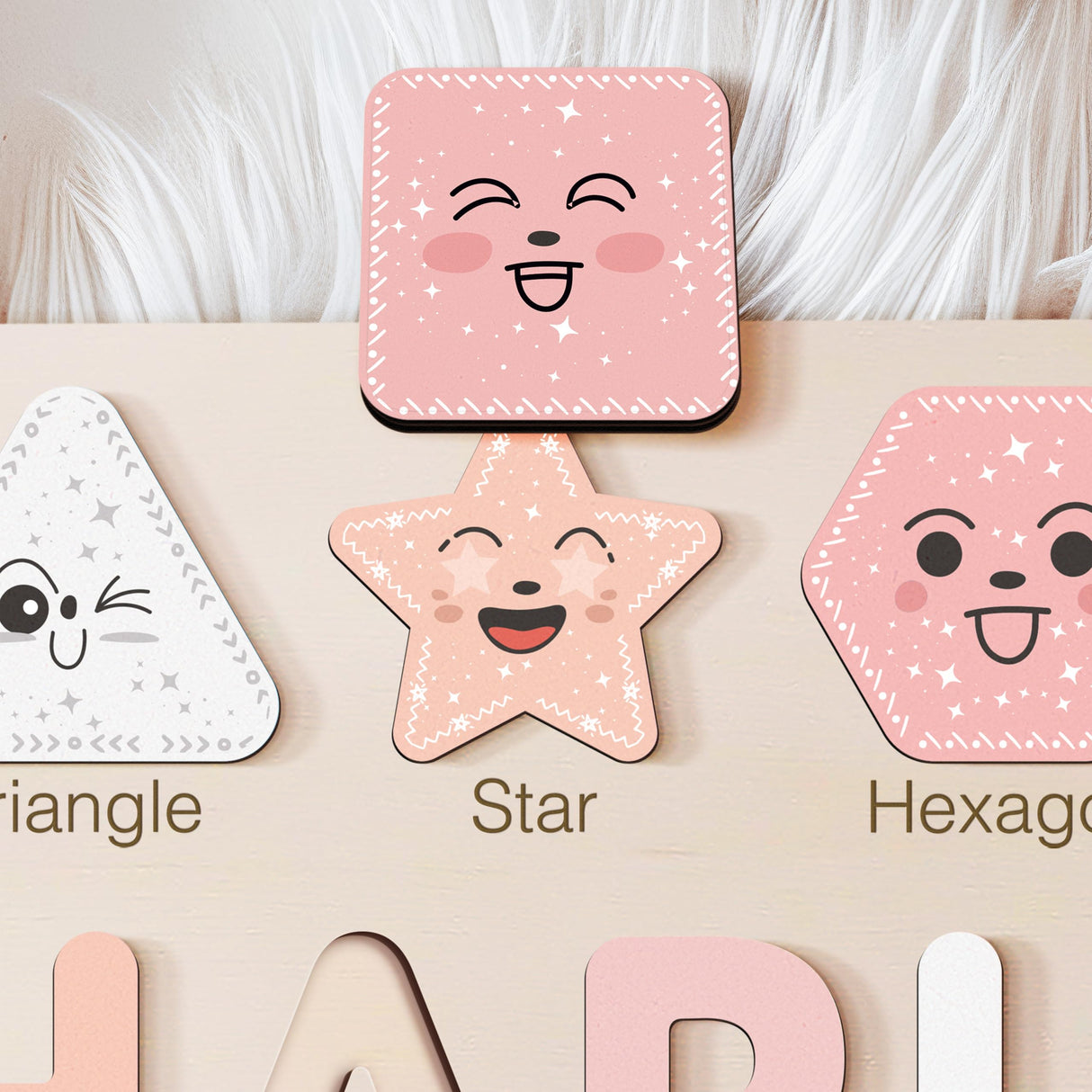 Personalized Name Puzzle with Numbers and Shapes, Name Puzzle for Kids, Custom Birthday Gift for Kids, for Toddlers, Unique New Baby Gift, 1 Year Old Boy and Girl Toys, Wood Toy