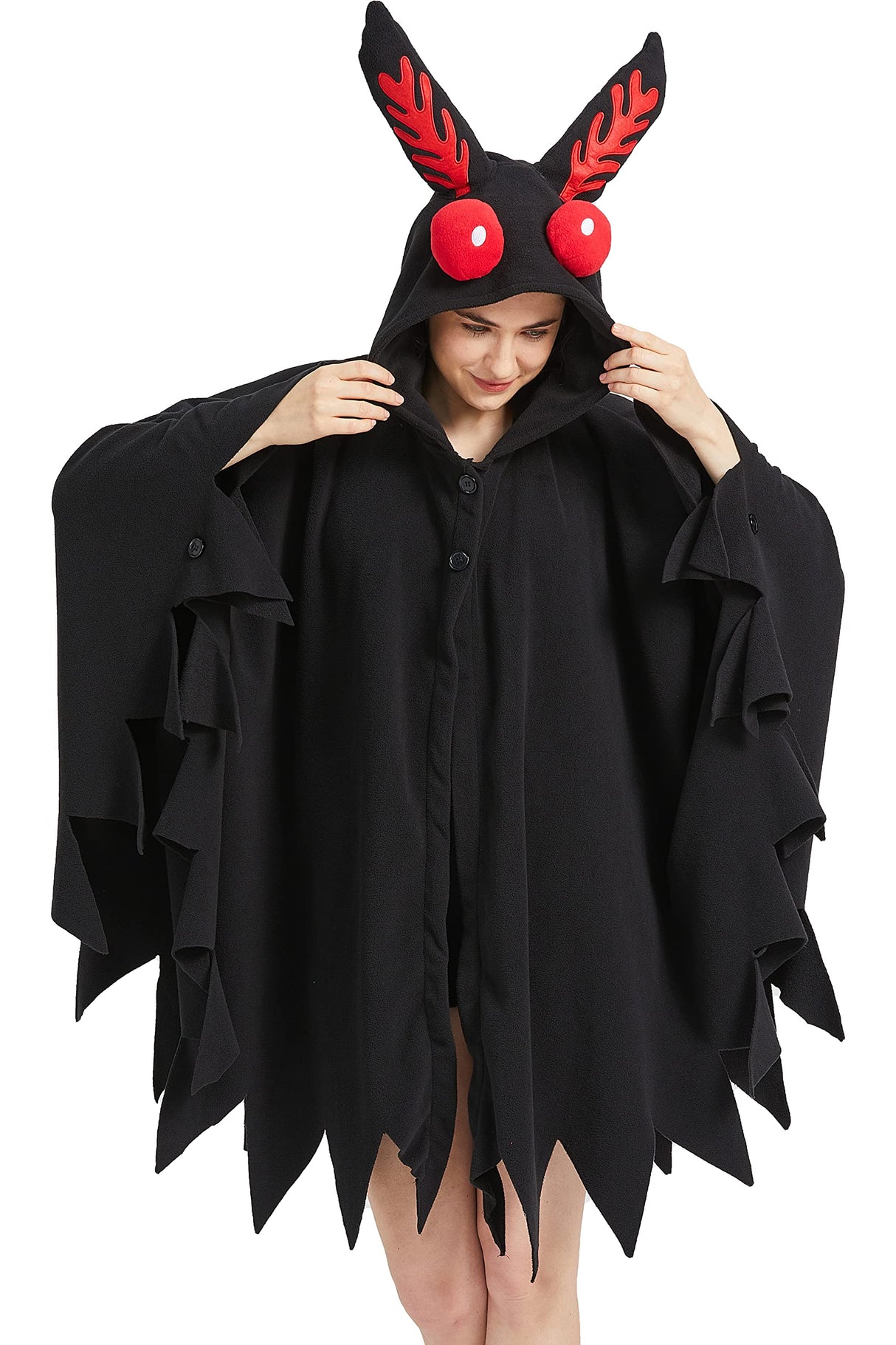 Unisex Mothman Costume Mothman Cosplay Hooded Christmas Costumes Party Cape