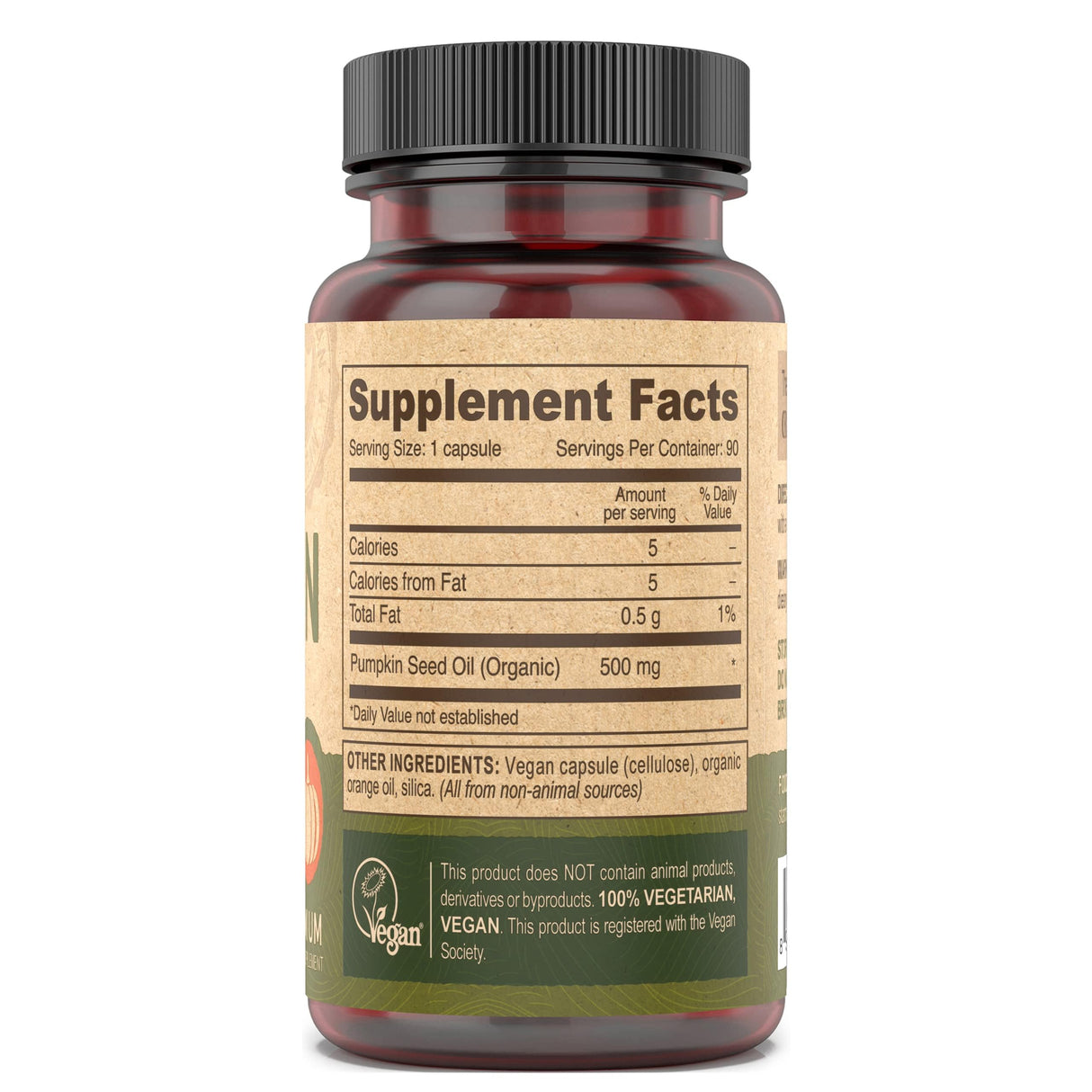 DEVA Nutrition Vegan Pumpkin Seed Oil 500 mg, Cold-Pressed & Unrefined - 90 Capsules
