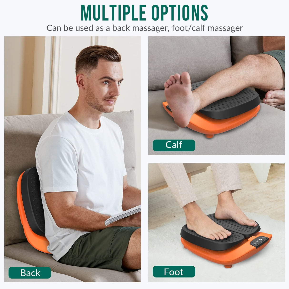 Snailax Vibration Foot Massager with Heat, App Control, FSA HSA Eligible, Adjustable Vibration Electric Foot Massager Machine for Circulation, Plantar Fasciitis, Pain, Remote Control