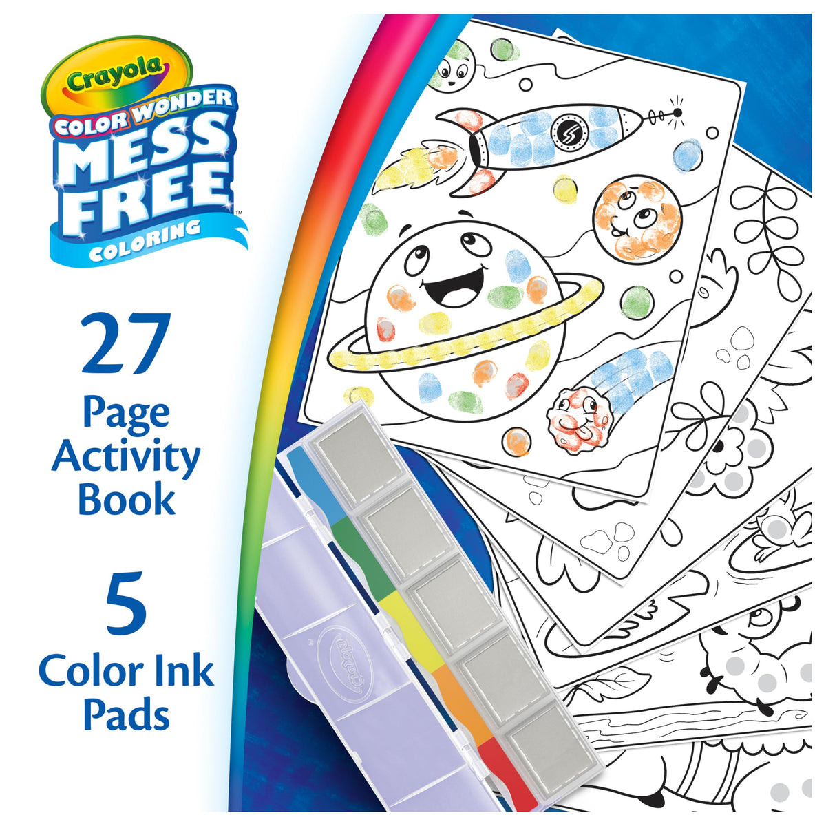 Crayola Color Wonder Mess Free Fingerprint Book, Toddler Finger Painting
