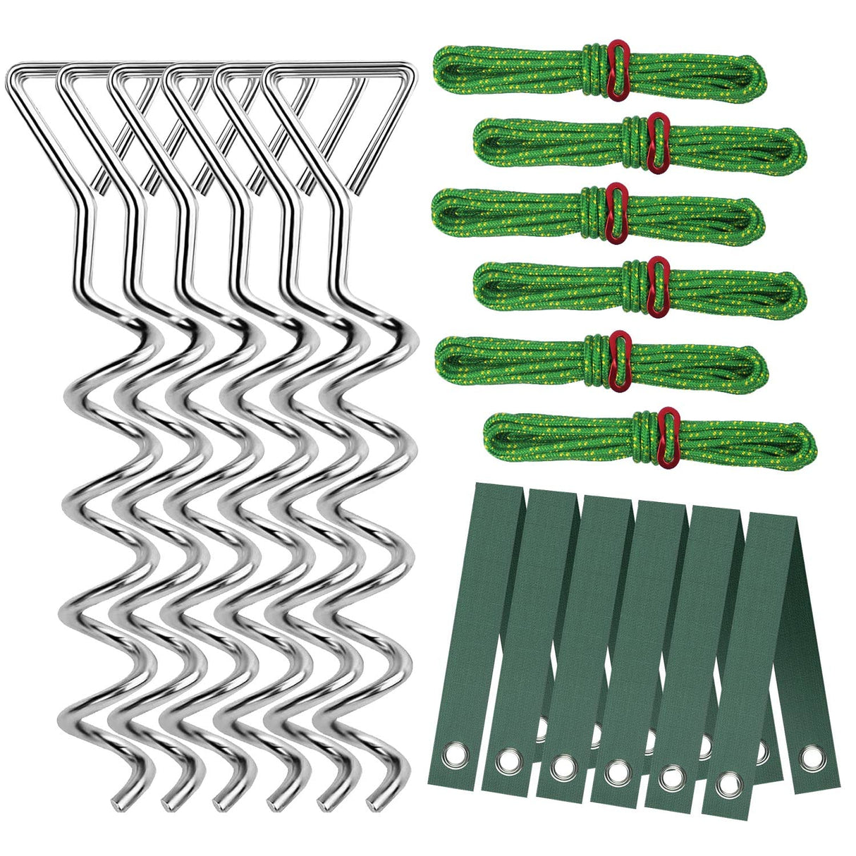 FCENDS Spiral Tree Stake Kit, Tree Stakes and Supports for Leaning Trees, Protect Trees from Bad Weather