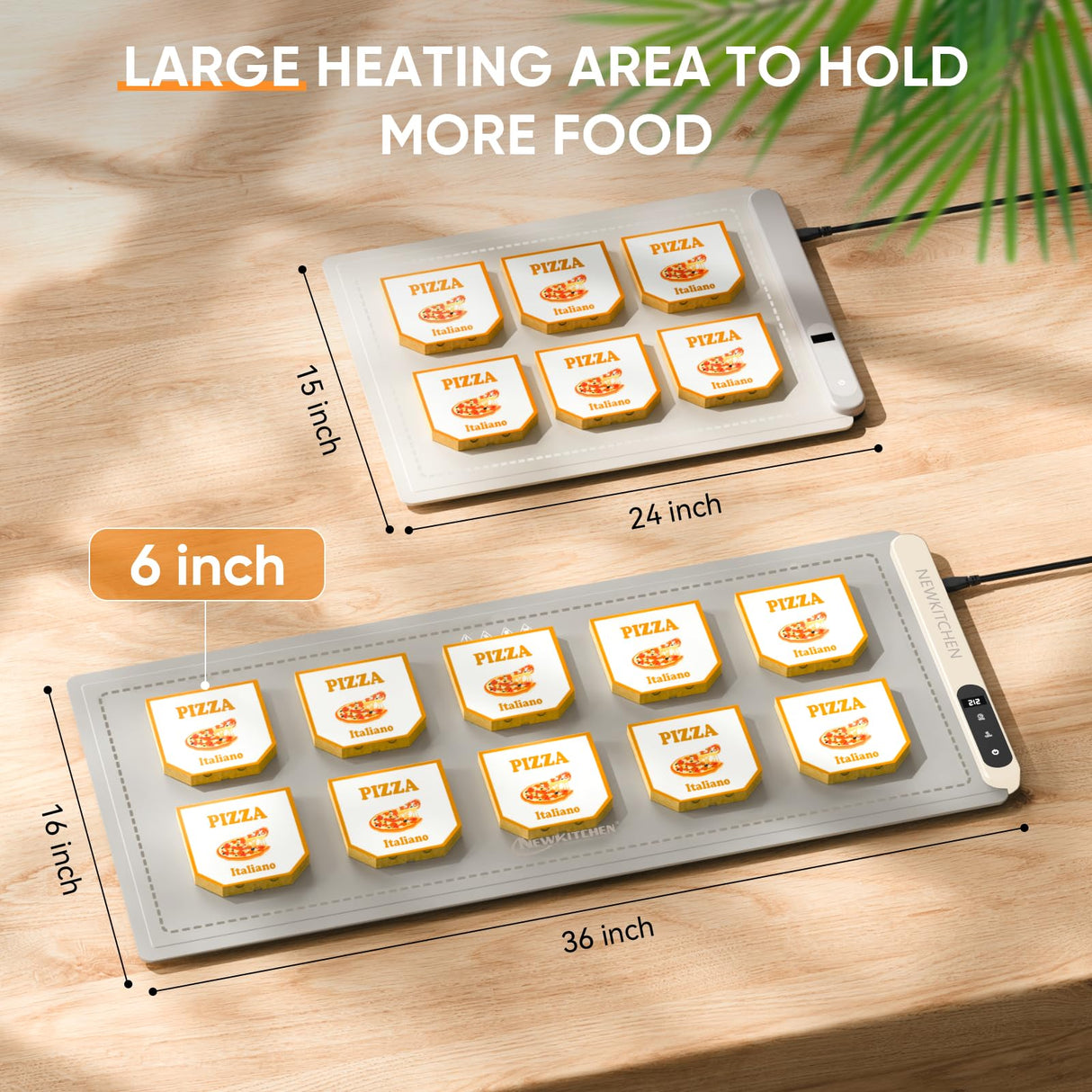 NEWKITCHEN Warming Mat for Food, (XXL 36"x16") Food Warming Mat for Parties Buffet Upgrade Graphene Fast Full Surface Heating -Versatile Food Warmer for Gatherings, Parties, Everyday Use