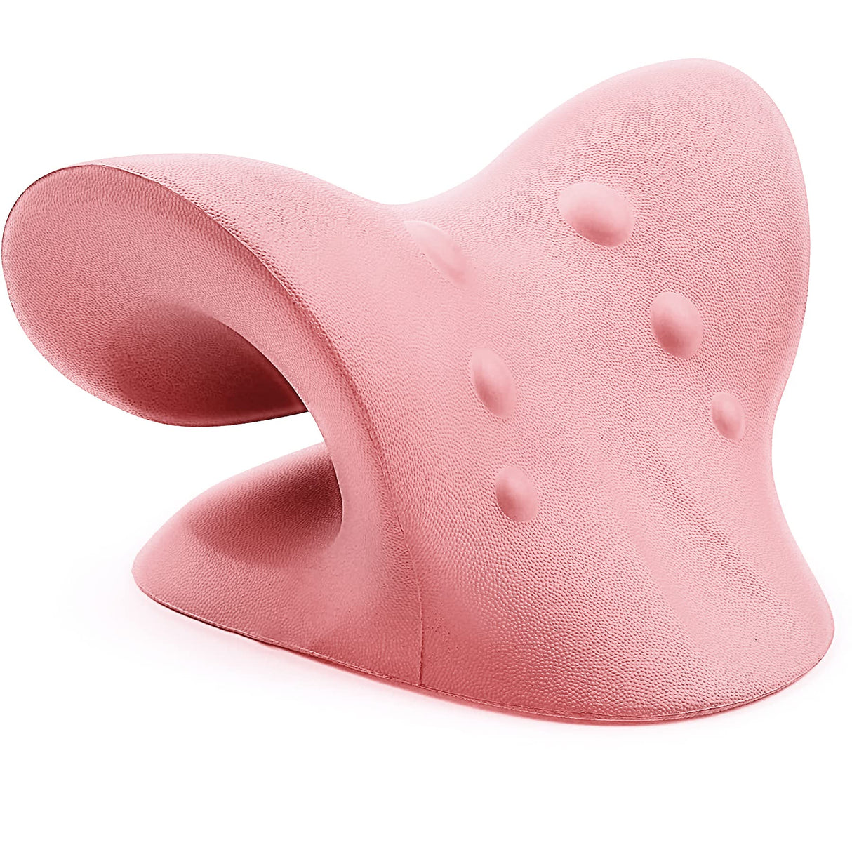 RESTCLOUD Neck and Shoulder Relaxer, Cervical Traction Device for TMJ Pain Relief and Cervical Spine Alignment, Chiropractic Pillow, Neck Stretcher(Pink)