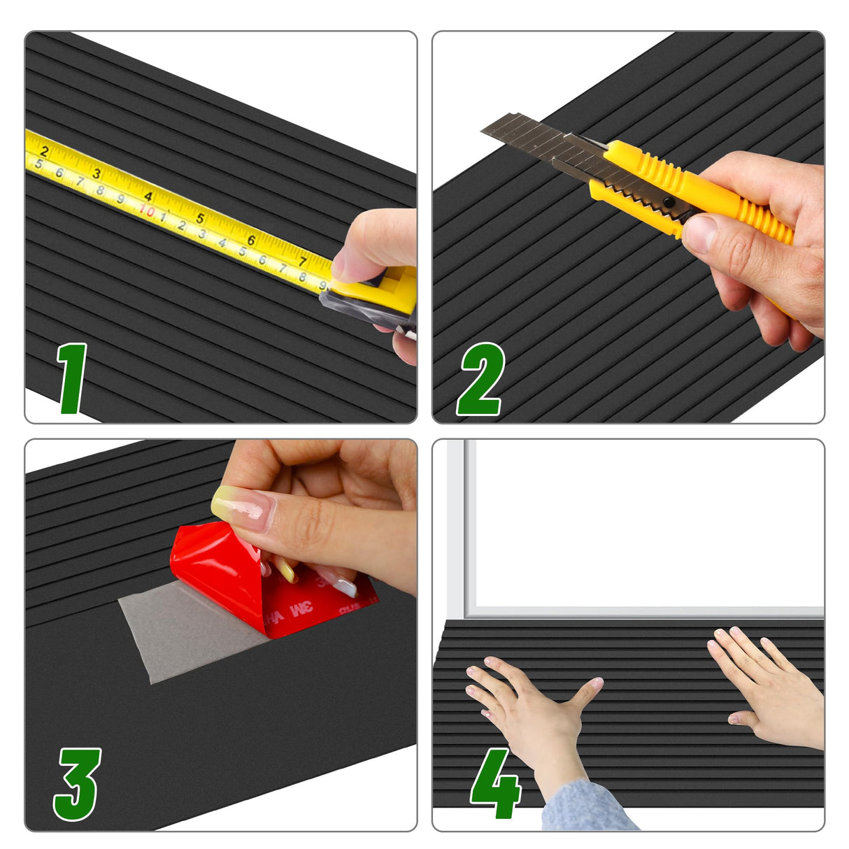 Nuvium 0.6" Rise Threshold Ramps for Doorways, 2000 Lbs Load Capacity, 35.5" Wide Natural Rubber Power Wheelchair Ramp is Adjustable and Cuttable for Doorways, Curb, Sweeper, Power Scooters, Bathroom