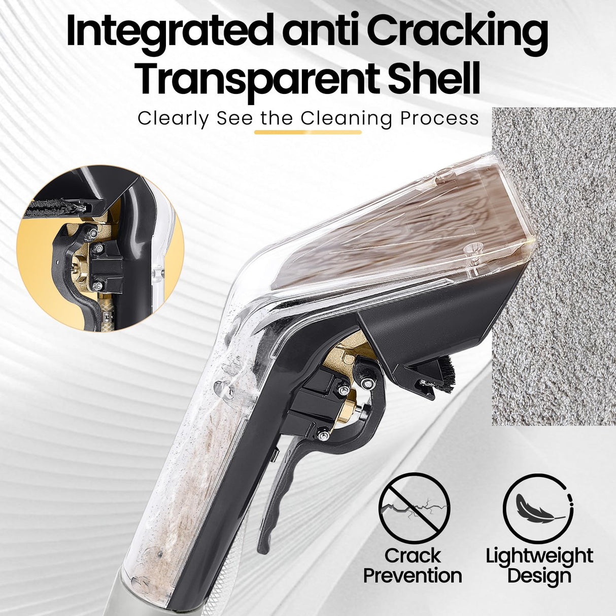 【Upgrade】Universal Upholstery Attachment with 12-FT Hose,Compatible with Rug Doctor Mighty Pro,X3,Wide Track Carpet Cleaner,Clean Carpet,Stair, Mattresse,Remove Dirt and Odor,2-Year Warranty