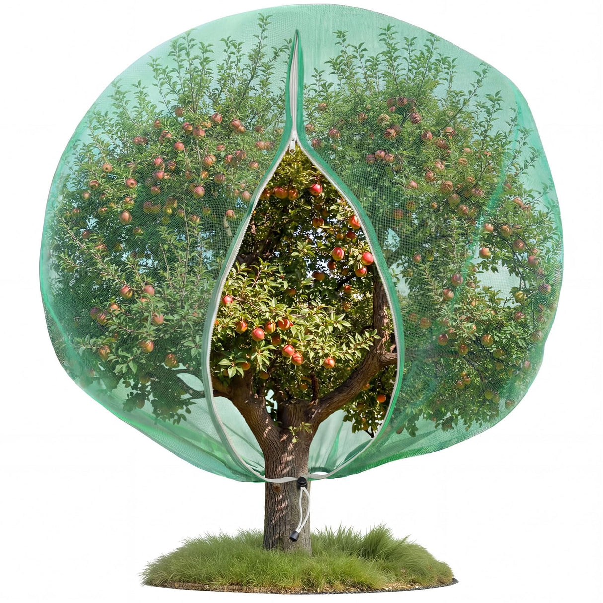 Ribbonlic 20W x 20L Ft Extra Large Fruit Tree Netting Cover with Zipper and Drawstring, Plant Protection Netting Insect Bird Barrier for Garden Cherry Trees Peach, Keep Birds Squirrels Cicadas Out