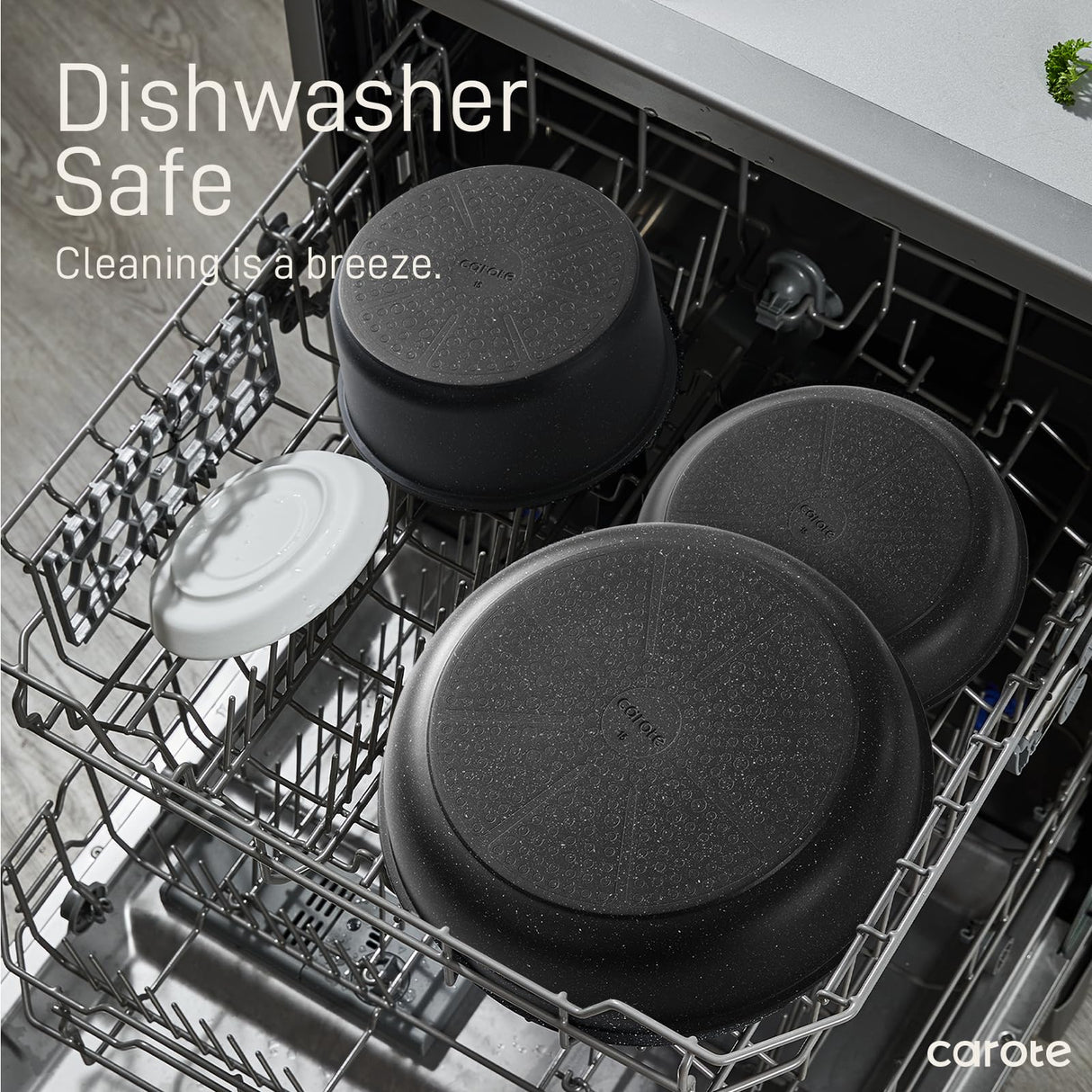 CAROTE 15pcs Pots and Pans Set Non Stick, Cookware Sets, Kitchen Set, Oven/Dishwasher/Fridge Safe, Space Saving Pots Set, Nonstick Set with Versatile Detachable Handle, Induction RV Set