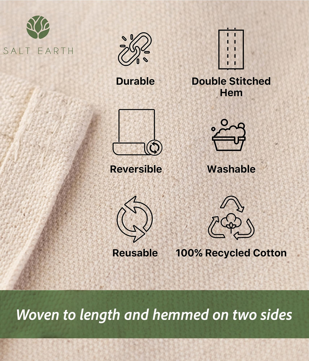 1Pk Recycled Cotton All Purpose Canvas Tarp Cover Painter Drop Cloth-4x12ft