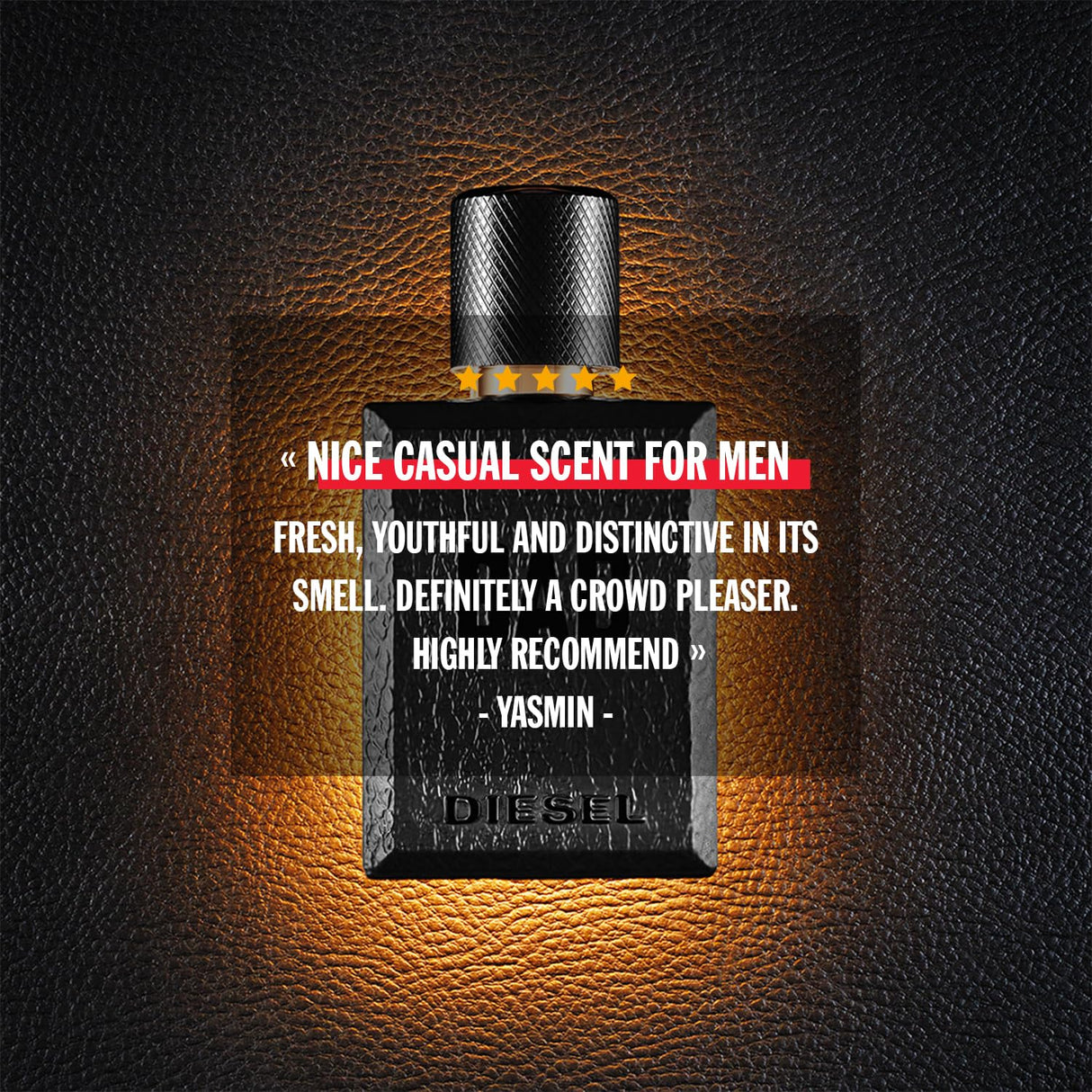 Diesel Bad, Eau de Toilette for Men, Woody Scent With Notes of Bergamot, Caviar & Tobacco, 1.7 Fl.Oz.